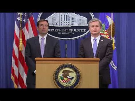 FBI Director Christopher Wray And Assistant Attorney General For