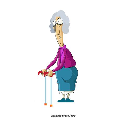 Old Lady Cartoon Character