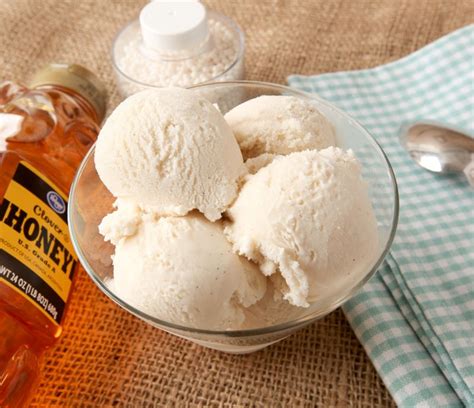 Recipe card for homemade vanilla ice cream furthermore, store ice cream in airtight container to avoid ice crystals from forming on top. Honey Vanilla Ice Cream (no eggs) - Brownie Bites Blog ...