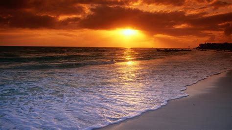 Beach Sunset Hd Sea Wallpapers Summer Sun Sky Beautiful Places