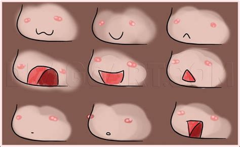 How To Draw Chibi Mouths Step By Step Drawing Guide By Dawn