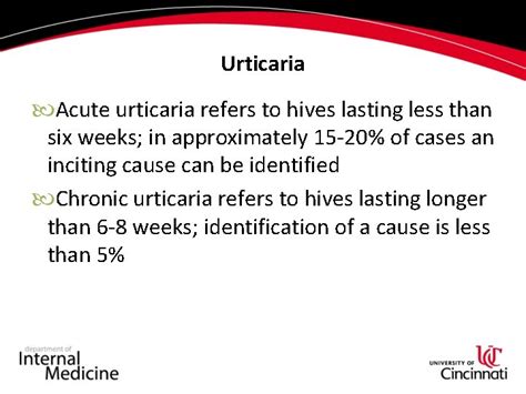 Diagnostic Approach And Treatment Of Urticaria And Angiodema
