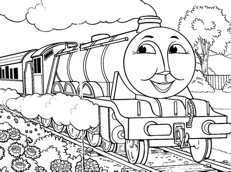 The Train Gordon Coloring Pages | Tren