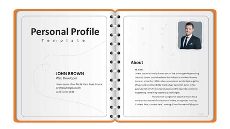 One Page Profile Template Free