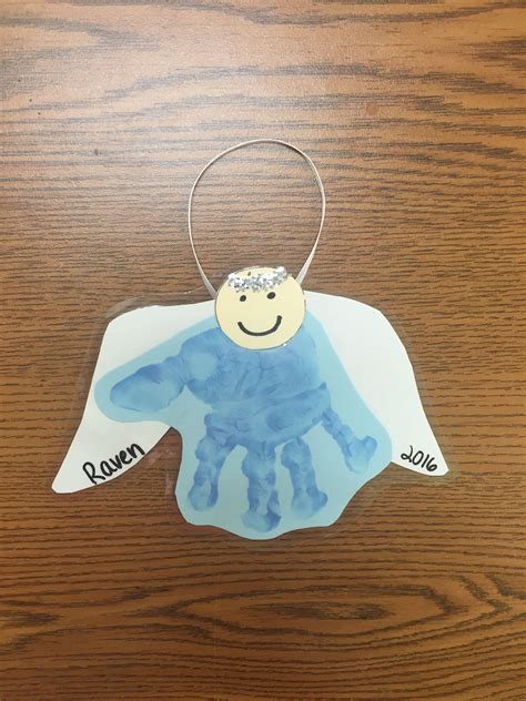 Angel Ornament Out Of Handprint Holidays With Toddlers Christmas