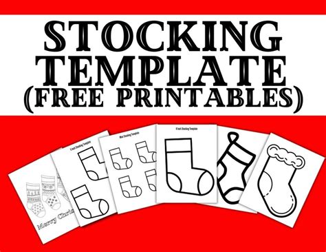 Free Printable Christmas Stocking Template And Coloring Pdfs Small And