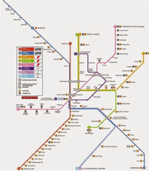 Hiyyls Travel Info Station Kuala Lumpur Train Transit Network Map