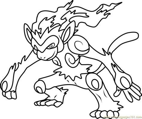 Pokemon Monferno Pages Coloring Pages