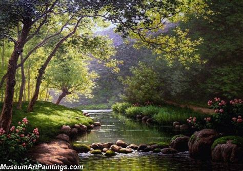 Famous Landscape Paintings River Landscape In Summer
