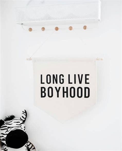 Long Live Boyhood Banner Boys Room Sign Wall Decor Etsy