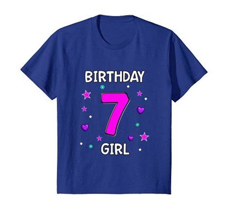 7th Birthday Girl Shirt For 7 Year Old Girls By Ted Pursuits On Amazon Amazon