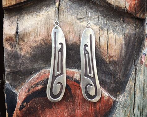 3 Long Sterling Silver Overlay Earrings For Women Contemporary Native