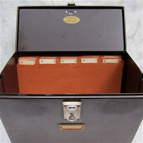 Metal File Box Storage Expandable With Locking By Versatilevintage