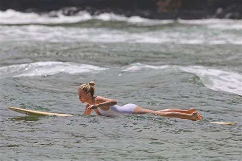 Margot Robbie In White Swimsuit 2016 44 Gotceleb