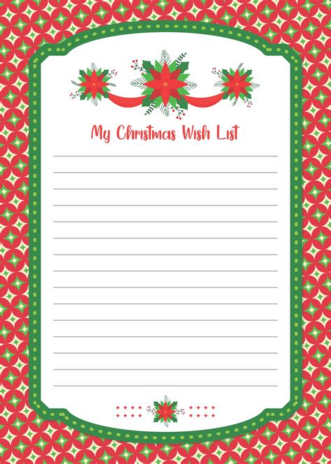 6 Best Free Printable Christmas Wish List - printablee.com