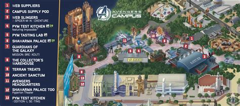 First Look At The Guide Map For Avengers Campus At Disney California