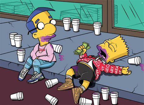 The Simpsons In Bape Off White Supreme And Yeezy Boost Simpsons Art Simpsons Characters Bart