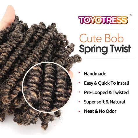 Bob Spring Twist Hair Toyotress Bob Spring Twist Fluffy Twist Short Bob Passion Twist Is