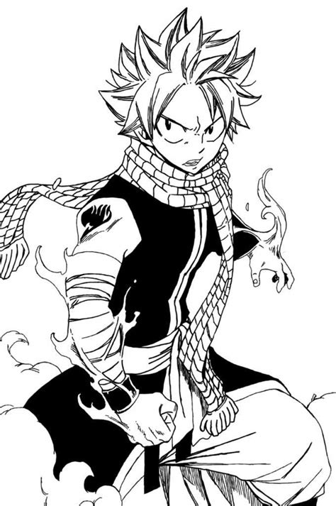 Anime Fairy Tail Natsu Coloring Pages Coloring Pages