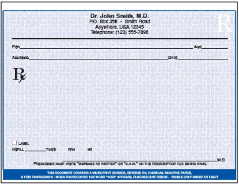 Doctor Prescription Pad Template Microsoft Word Free With Regard To