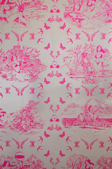 Space art, new psychedelic and victorian flower power in the new flavor paper range. 43+ Green and Pink Toile Wallpaper on WallpaperSafari