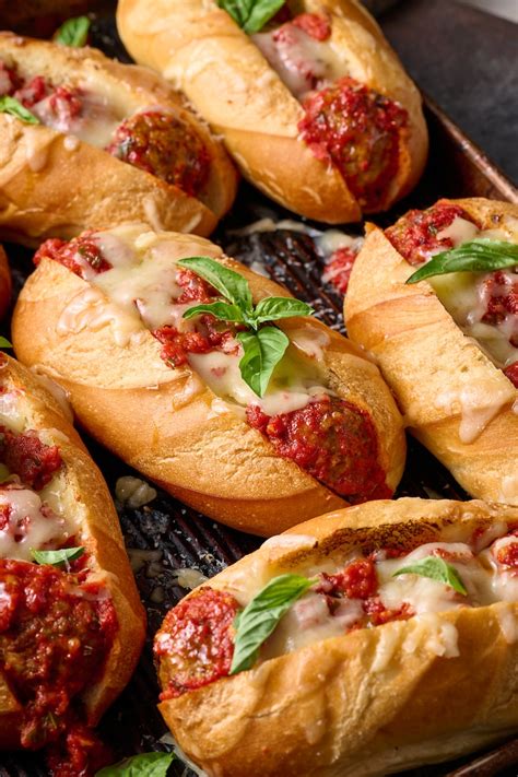 Easy Italian Meatball Sub Sandwiches Baker By Nature