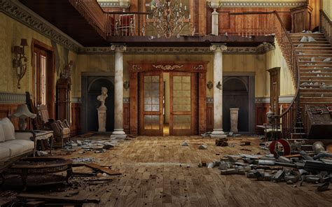 Grand Entry Hall By Sanfranguy On Deviantart Creepy Houses Old