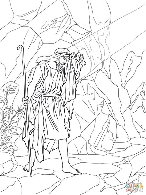 God Speaks To Elijah Coloring Page Free Printable Coloring Pages