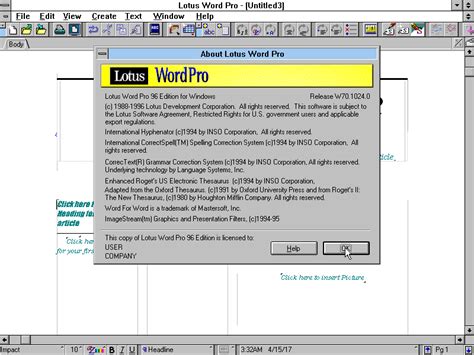 Winworld Lotus Word Pro 96