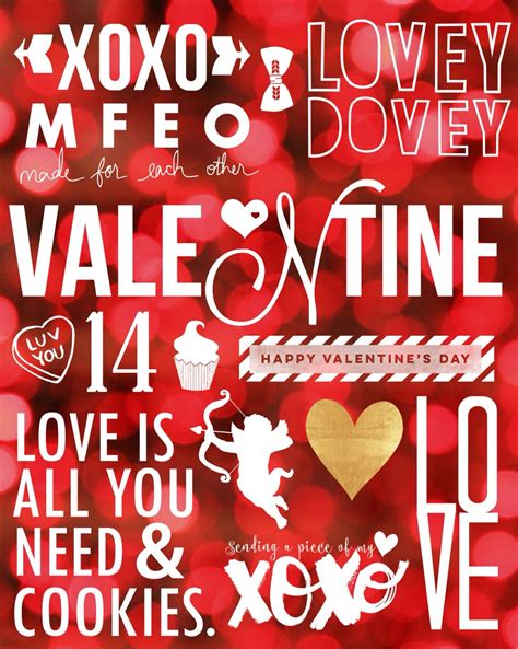 Valentine 8x10 Printable Happy Valentines Day Valentine Day Love