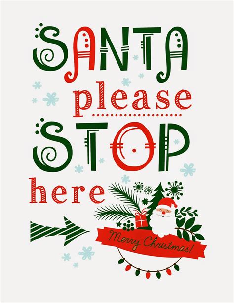 Brighter Focus Photography Free Printable Santa Please Stop Here