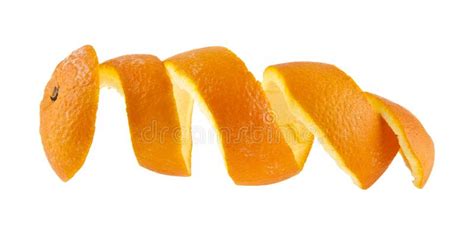 Orange Skin Isolated On White Background Stock Image Image Of Design