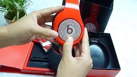 Monster Beats By Dr Dre Studio Red Headphone With Diamonds Youtube