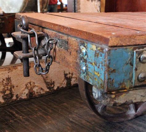 Before vi e wing my site please read over. Industrial Vintage Factory Cart Coffee Table | Olde Good ...