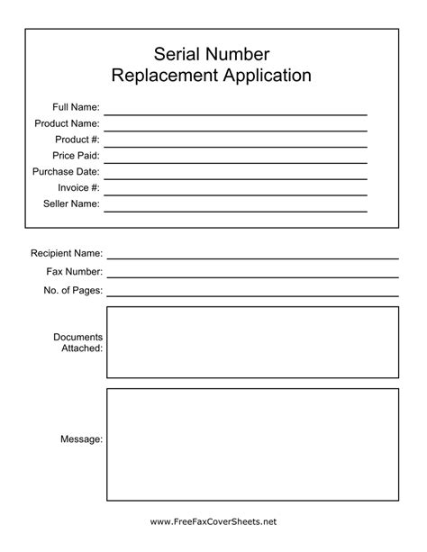 Serial Number Replacement Application Template Fill Out Sign Online