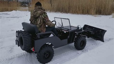 Mini Truck Utv Utility Vehicle Jeep With Snow Plow Included For Sale