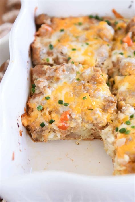 Make Ahead Overnight Tater Tot Breakfast Casserole Mels Kitchen Cafe