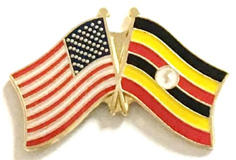 Uganda Flag Friendship Lapel Pins World Flag Friendship Lapel Pin