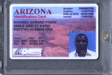 Lot Detail Mike Tyson State Of Arizona Identification Card