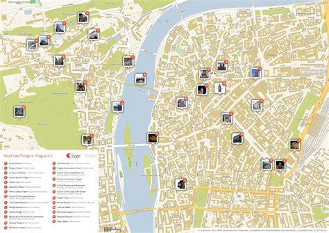 Prague Printable Tourist Map Sygic Travel Printable Map Of Prague