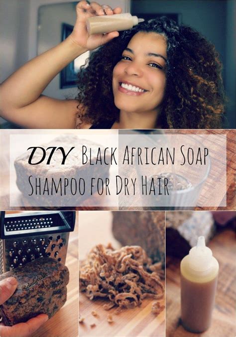 Rinse hair with warm water first to remove oils for a better lather. Diy Black African Soap Shampoo for dry hair with your ...