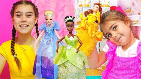 Nastya And Her New Princess Dolls A Funny Story Nastya Artem Mia Youtube
