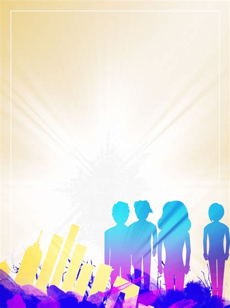 Colorful Youth May Fourth Youth Festival Banner Material Background