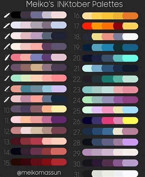 Ink Palette Color Palette Challenge Palette Art Color Palette