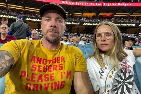 Dax Shepard Posts Rare Photo With Wife Kristen Bell At Dodgers Game Been A Minute