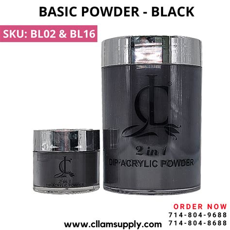 Black Acrylic Powder Cllam Supply