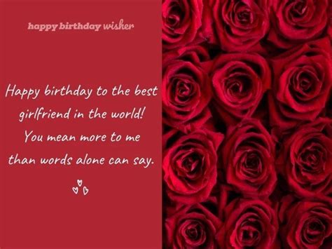 250 Romantic Birthday Wishes Your Girlfriend Will Love Happy