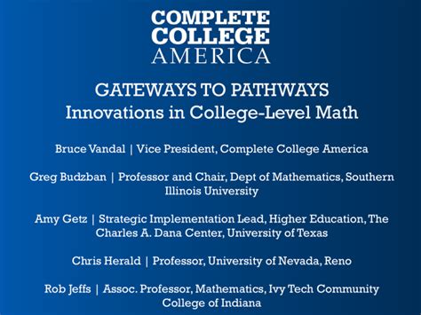 Math Pathways Complete College America