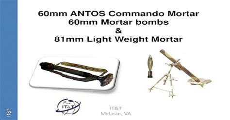 60mm Antos Commando Mortar 60mm Mortar Bombs Antos Commando Mortar 60mm
