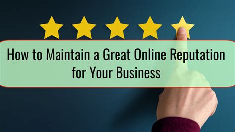 How to Maintain a Great Online Reputation for Your Business • Monetary ...